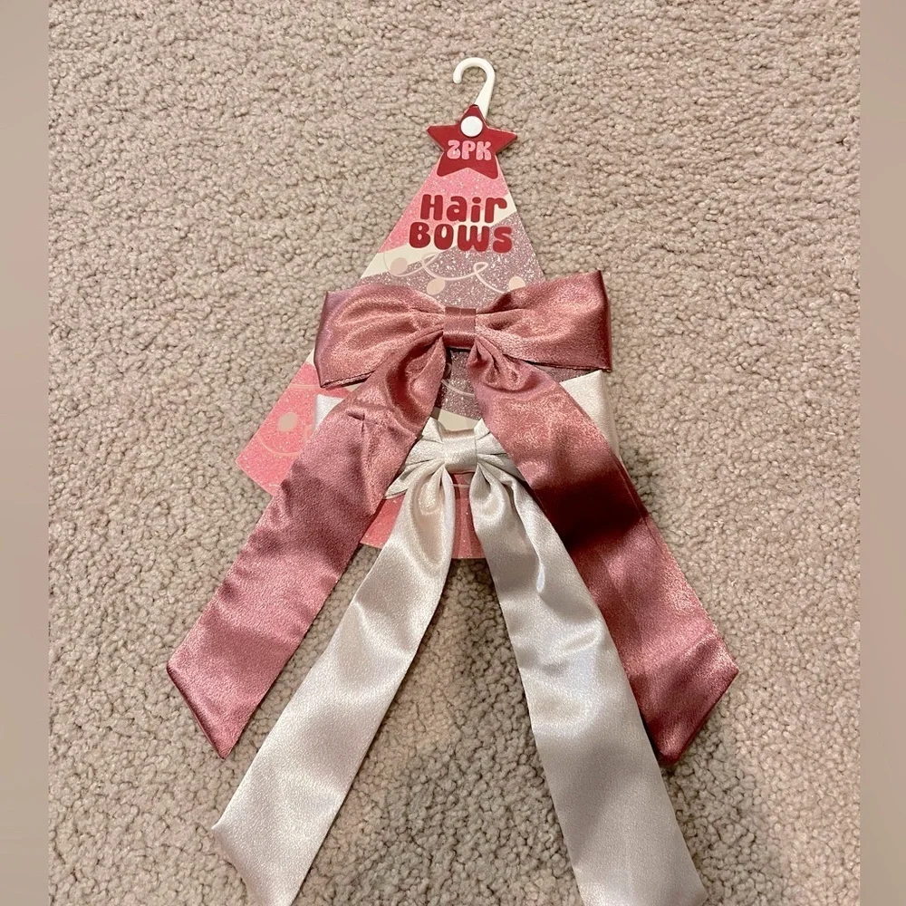 Ladies trending large HAIR BOWS ribbon barettes steel hairpin